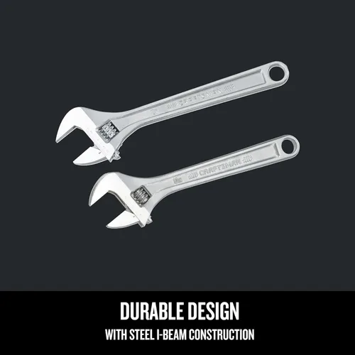 Miniatura 4 de CRAFTSMAN Juego de llaves ajustables, 2 piezas (CMMT12002)