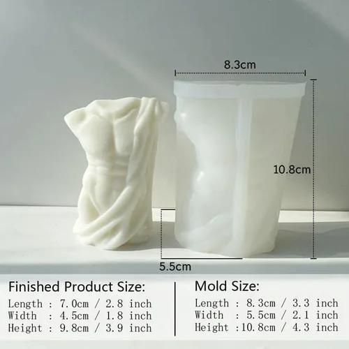 Miniatura 4 de Molde de vela de silicona con forma de cuerpo 3D para mujeres y hombres, molde de vela con forma de cuerpo, moldes masculinos femeninos de silicona