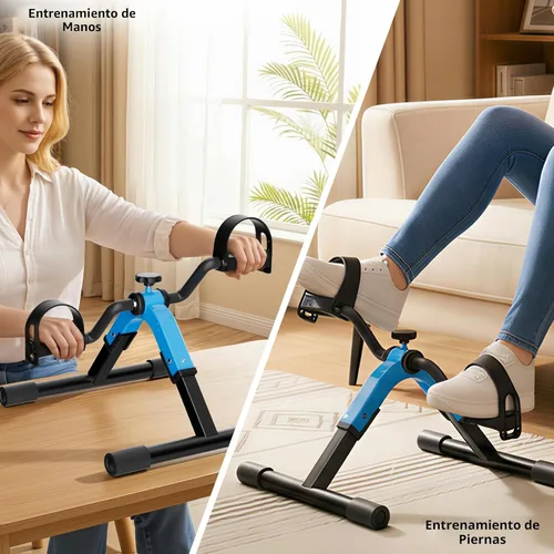 Miniatura 4 de Mini bicicleta de ejercicio con pedal plegable, bicicleta estática debajo del escritorio para entrenamiento de brazos y piernas, máquina portátil