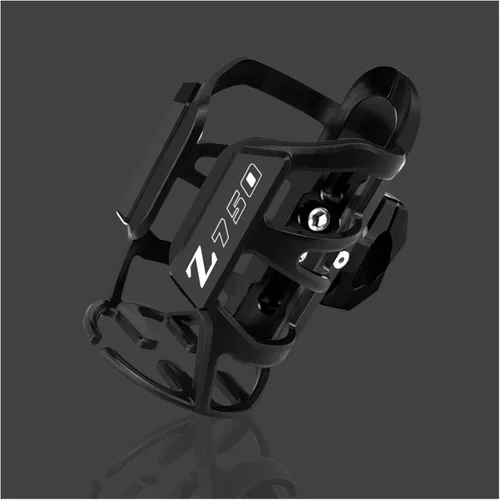 Z - Accesorios CNC para motocicleta Kawasaki Z750 Z900 Z750R/750S ajustable para botella de agua de bebidas soporte X (color Z750 negro)