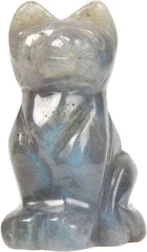 Miniatura 12 de Justinstones Estatua de gato guardián de piedra de sangre africana, decoración del hogar, reiki chakras curativos, cristal de escritorio, decoración