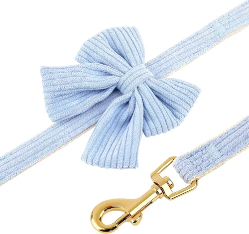Miniatura 7 de Didog Lindo Arnés para Perro Pequeño con Collar y Correa con Moño, Arnés para Cachorros de Malla Suave y Transpirable Acolchado, Arnés para Perros