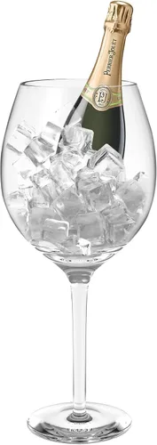 NiHome Artisan - Vaso de vino gigante soplado a mano de 100 onzas para celebraciones y reuniones, 15 pulgadas de alto y 4.5 pulgadas de boca de