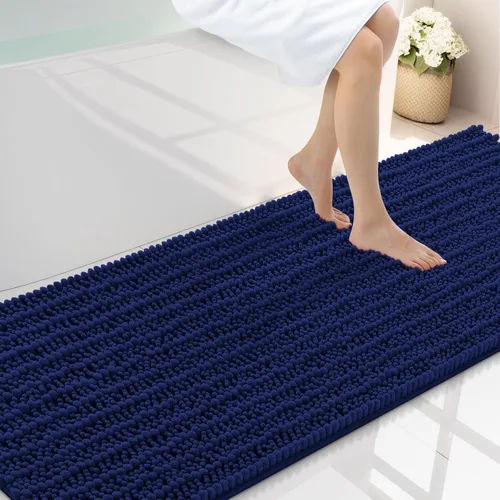 Miniatura 298 de Smiry Alfombras de Baño 24x16 pulgadas, Alfombras de Baño de Chenilla Extra Suaves y Absorbentes, Respaldo de Goma Antideslizante, Lavable a Máquina
