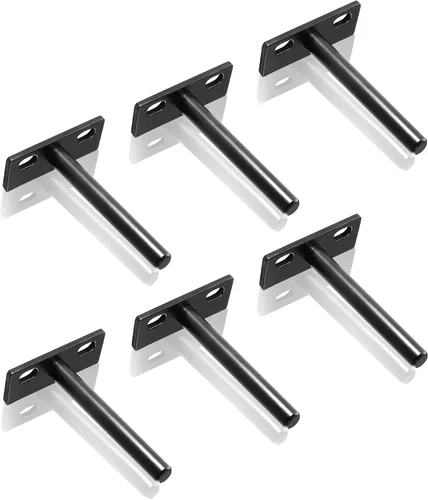 Miniatura 5 de 6 soportes flotantes de 3 pulgadas, soportes de estante ocultos resistentes, soportes de estante invisibles de níquel cepillado con tornillos