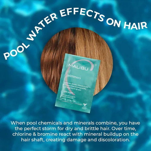 Miniatura 4 de Malibu C Swimmers Wellness Hair Remedio (1 paquete) - Previene y protege la decoloración del cabello del cloro y los elementos de la piscina