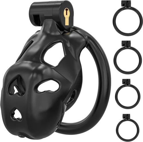 Miniatura 11 de Love 1.0 - Jaula de castidad – Dispositivo de castidad masculina de resina ligera con bloqueo invisible, equipo de bondage para hombres, diseño