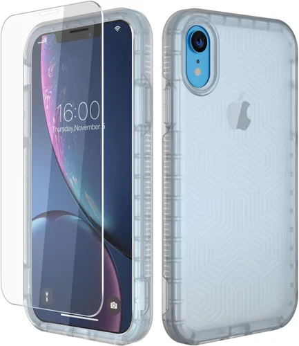 Miniatura 8 de Diverbox Funda para iPhone XR [Protector de Pantalla de Vidrio Templado] [A Prueba de Golpes] [A Prueba de Caídas] Funda de Teléfono de Protección