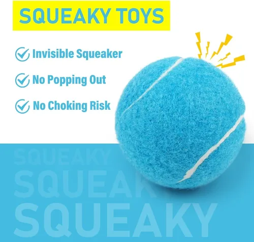 Miniatura 3 de Prime Pets Pelotas de tenis para perros, paquete de 6 unidades de 2.5 pulgadas, juguetes duraderos para perros, para entrenamiento, buscar y jugar