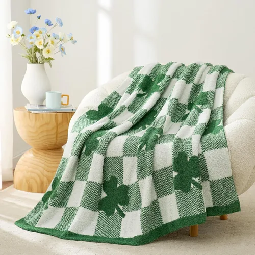 Miniatura 33 de Snuggle Sac - Manta a cuadros, manta roja para sofá, manta de microfibra de franela buffalo a cuadros, mullida, cálida, acogedora, suave, manta