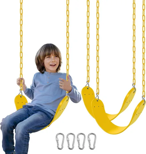 Juego de columpios: paquete de 2 unidades, adecuado para niños y adultos, viene con ganchos y cadenas, perfecto para patio trasero