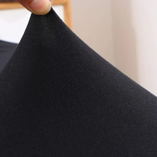 Miniatura 5 de ele ELEOPTION 2 piezas de fundas negras para sofá seccional en forma de L, fundas para chaise de sofá de almohada, funda elástica para sala de A
