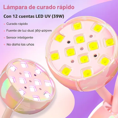 Miniatura 3 de Makartt Lámpara LED UV para Uñas - Luz UV de Cuello de Ganso para Uñas Inalámbrica Recargable USB 39W Secadora Lámpara LED con Sensor Automático 4