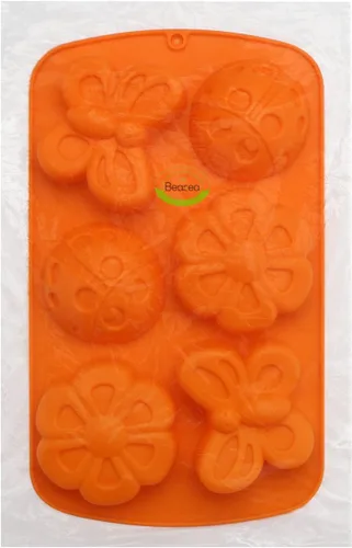 Miniatura 8 de Beasea Moldes de silicona para jabón, 2 moldes para pastel de mariposa, moldes para jabón, bandeja de hielo de silicona, para manualidades