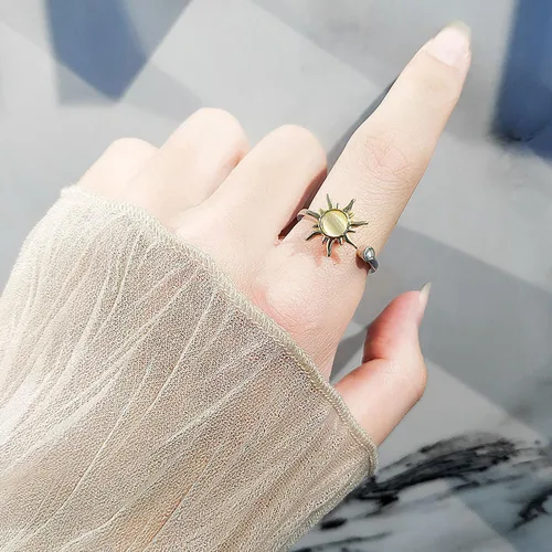 Miniatura 85 de Anillo de plata 925, anillos de plata ajustables para mujer, anillos de pulgar abiertos, anillos de circonio, anillos ajustables, anillos abiertos