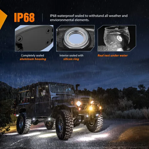Miniatura 5 de Nilight - luz LED Rock, 4 unidades, nocturnas, para automóvil Blanco
