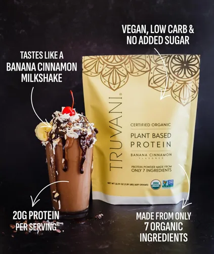Miniatura 2 de TRUVANI – Polvo de proteína a base de plantas – Proteína orgánica certificada USDA en polvo, vegano, sin OMG, sin gluten