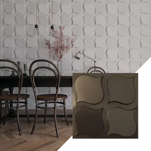 Miniatura 32 de Ekena Millwork WP20X20CVWH 19 5/8 pulgadas de ancho x 19 5/8 pulgadas de alto Clover EnduraWall Decorativo 3D Panel de Pared Cubre 2.67 pies