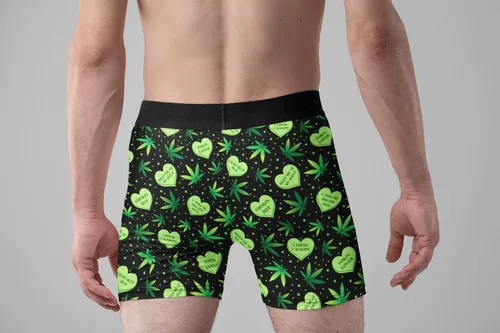 Miniatura 4 de Calzoncillos tipo bóxer para hombre con lápiz labial Kisses All Over