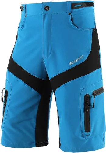 Miniatura 23 de BERGRISAR Pantalones cortos de ciclismo para hombre, corte holgado, con 6 bolsillos