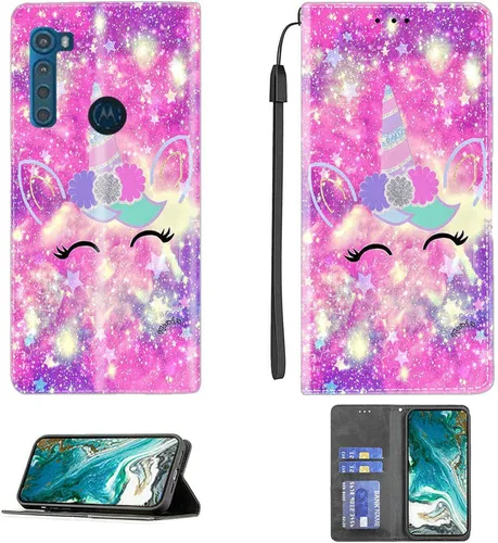 Miniatura 431 de Funda para Moto One Zoom compatible con Motorola One Zoom Phone Case Flip Stand Cover Magnetic Close YHD