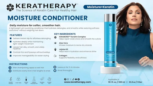 Miniatura 3 de Keratherapy Acondicionador de humedad con infusión de queratina, 33.8 fl. oz., 33.8 fl oz - Acondicionador hidratante e hidratante para cabello seco