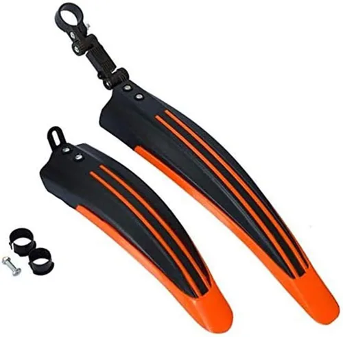 Miniatura 2 de Free-fly Conjunto de guardabarros delantero y trasero ajustable para bicicleta de montaña y bicicleta de bicicleta Amarillo