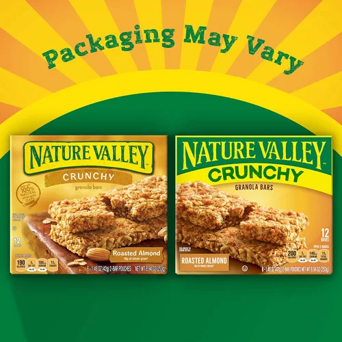 Miniatura 4 de Nature Valley Barras de granola crujiente, almendra tostada, 1.49 onzas, 6 unidades, 12 barras (paquete de 12)