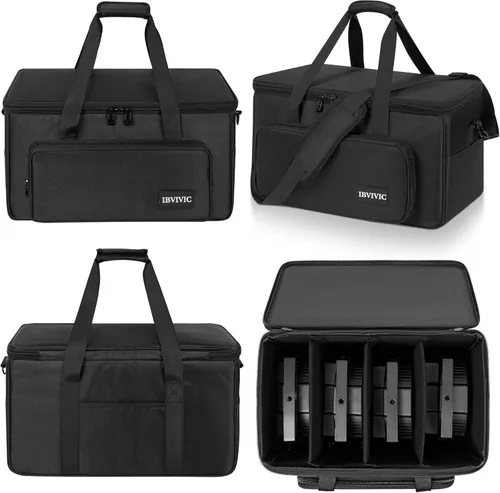 Miniatura 8 de IBVIVIC 4 Par Light Bag Funda Rígida Acolchada para Almacenamiento de Luces de Parola de Escenario