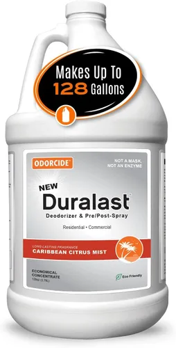 Odorcide Duralast Caribbean Citrus Mist Eliminador de olores de orina de mascotas, desodorantes para mascotas para el hogar para olores fuertes,