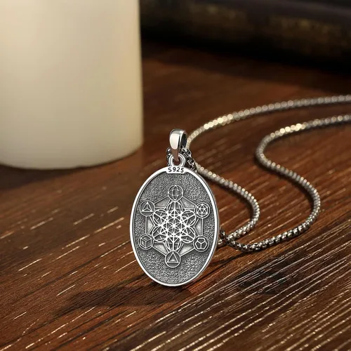 Miniatura 119 de Vito Collar de plata de ley 925 para mujeres y hombres, San Benito, crucifijo, Caravaca, San Cristóbal, San Judas, medalla patronal, amuleto