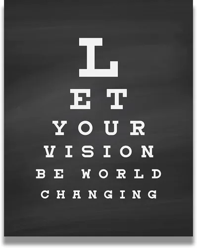 Govivo Let Your Vision Be World Changing - Impresión artística de pared con cita motivacional, impresión de decoración de pared, póster o lienzo