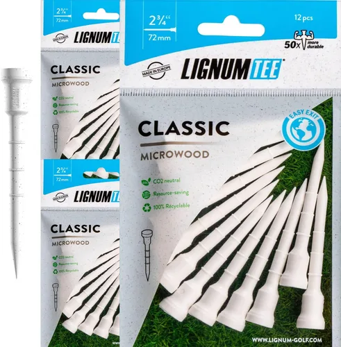 Miniatura 15 de LIGNUM Tee - Camisetas de golf clásicas - Camisetas de golf deportivas - Cabeza antigiro, micro madera de base biológica, 50 veces duradera