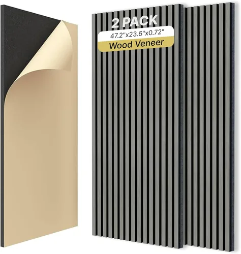 Miniatura 14 de Paquete de 2 paneles de pared acústicos gruesos de doble capa, autoadhesivos, paneles insonorizados grandes de alta densidad de 47 x 23.6 x 0.72