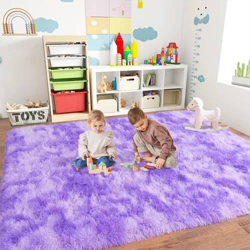 Miniatura 71 de Dssimo - Alfombra superesponjosa para la habitación, alfombra de área moderna, pequeña, suave y acogedora de felpa para niños, niñas y adolescentes