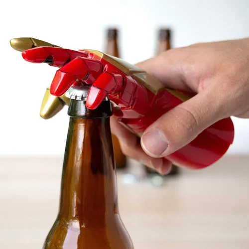 Miniatura 4 de Marvel Avengers Iron Man - Abridor de botellas – Abre tu bebida como un superhéroe – Producto oficial – Gran regalo de bar Man Cave para adultos