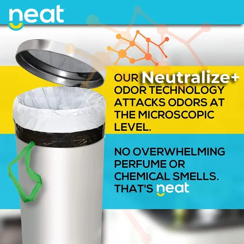 Miniatura 5 de Neat Tall Kitchen - Bolsas de basura con cordón de 30 galones (25 unidades) – Triple capa de material fortificado, ecológico, 50% reciclado