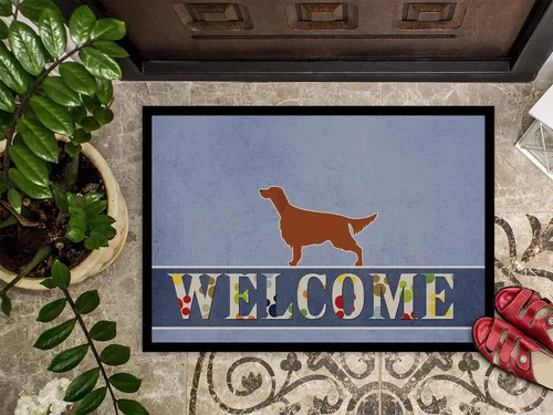 Miniatura 3 de Caroline's Treasures BB5497MAT Irish Setter - Felpudo de bienvenida de 18 x 27 pulgadas, para interiores y exteriores, para entrada, antideslizante