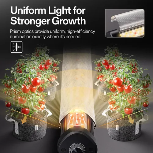 Miniatura 5 de VIVOSUN LumaRay - Luz de cultivo para debajo del dosel, luces LED regulables de espectro completo para carpas de cultivo, invernaderos, compatible