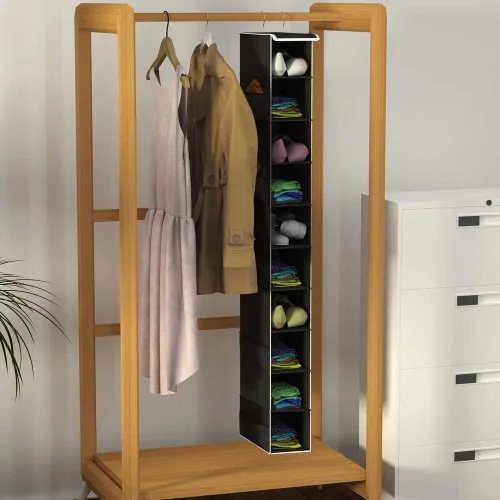 Miniatura 4 de Organizador de zapatos colgante para armario, organizadores de zapatos de 10 niveles y almacenamiento, soporte para zapatos que ahorra espacio