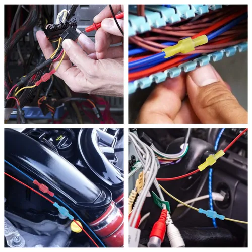 Miniatura 3 de TICONN Juego de 200 piezas de conectores con desconexión rápida de pala de nylon, terminales eléctricas aisladas, juego de variedad de terminales