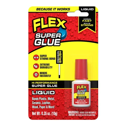 Miniatura 23 de Flex Super Glue Líquido, Botella de 20 Gramos, Pack de 2, Transparente, Enlace Instantáneo, Secado Rápido, Adhesivo de Cianoacrilatos, Punta