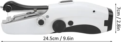 Miniatura 2 de Máquina de coser portátil de mano, máquina de coser a mano, mini máquina de coser eléctrica de doble aguja para hacer manualidades u objetos