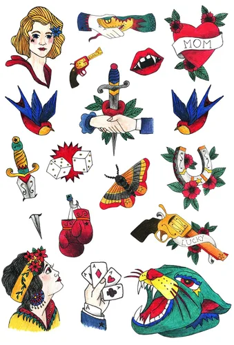 Miniatura 15 de Tatsy Juego de chicano, calcomanía temporal de tatuaje para hombres y mujeres, tatuajes falsos de temperatura corporal, chicana, vato, latín