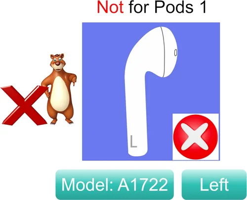 Miniatura 3 de Reemplazo de auriculares originales A2031 One Left para AirPod (2ª generación), solo lado izquierdo de la oreja, compatible con funda de carga