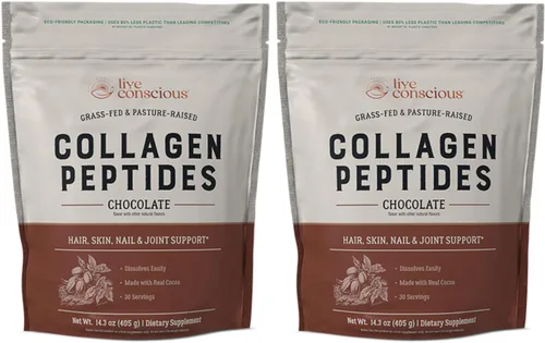 Miniatura 20 de Live Conscious Polvo de Péptidos de Colágeno – Polvo de Colágeno Hidrolizado de Origen Natural – Apoyo para el Cabello, la Piel, las Uñas