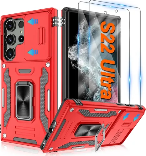 Miniatura 74 de Atump Funda para Motorola Moto G Play 2024 (4G) con [paquete de 2] protector de pantalla HD y cubierta para cámara deslizante, soporte de anillo
