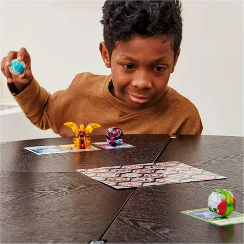 Miniatura 6 de Bakugan Evolutions, Dragonoid (rojo), Platinum Series True Metal Bakugan, 2 BakuCores y tarjeta de personaje, juguetes para niños a partir de 6 años