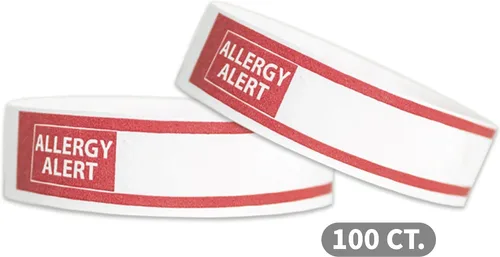 100 pulseras de alerta médica de identificación para alerta de alergias, identificación médica, pulseras de alerta de vida, grabado deportivo y más