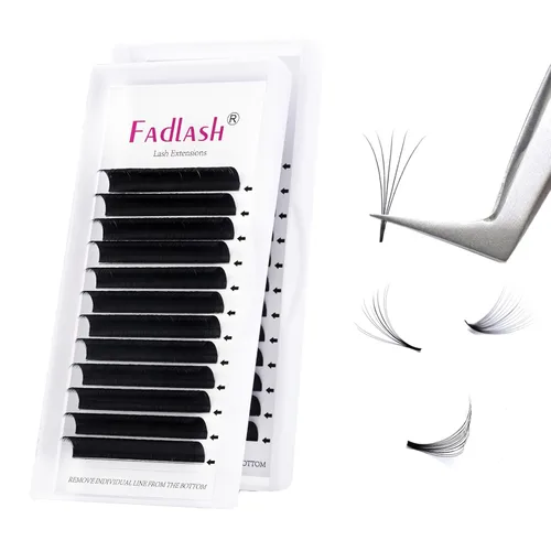 Miniatura 10 de FADLASH Extensiones de pestañas con rizo D, 0.07 mm, bandeja mixta fácil de usar, pestañas de volumen 2D-10D, autoaplicables, 15-20 mm
